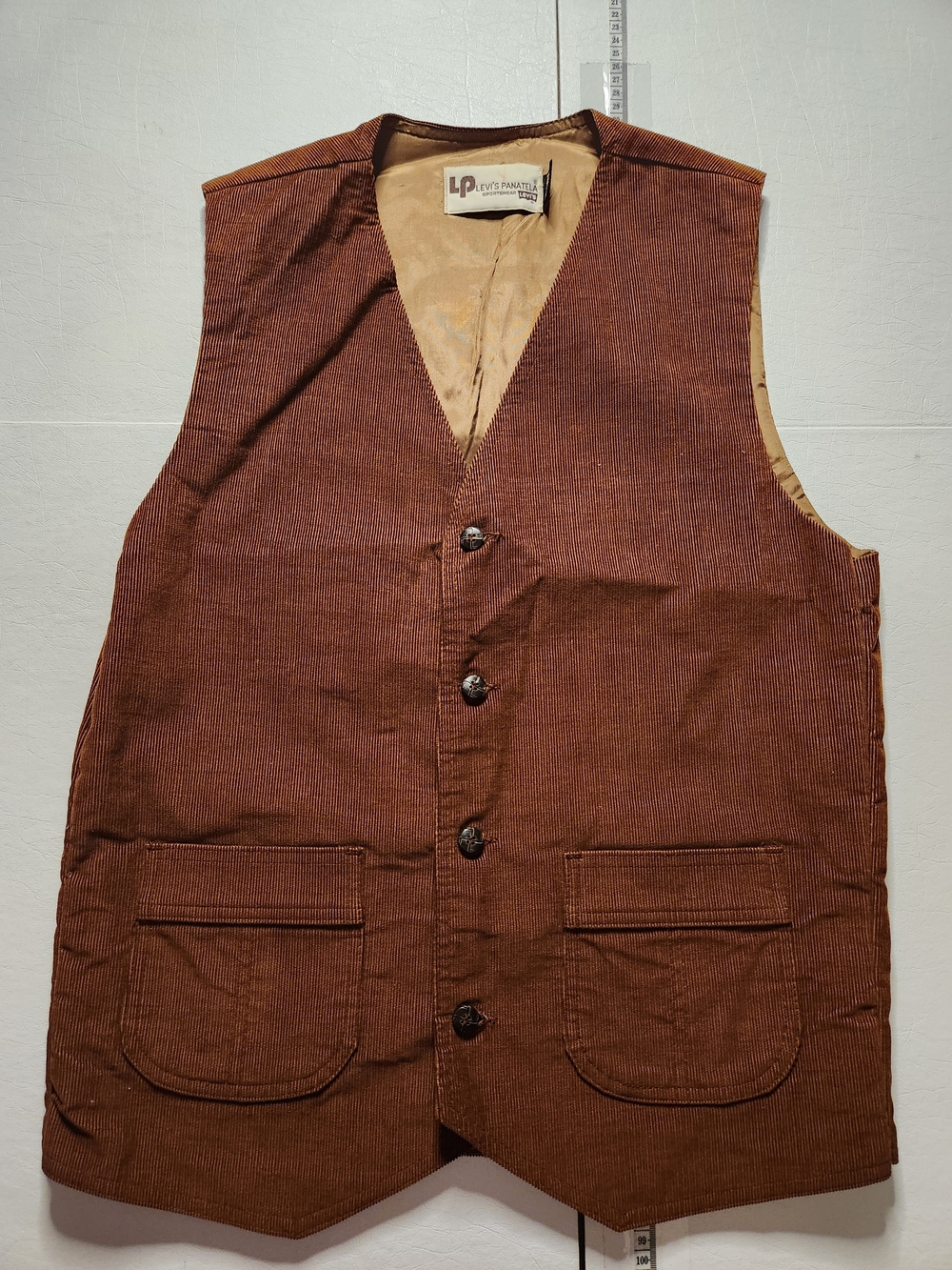 Levi's Men's Dark Brown Corduroy Button Vest